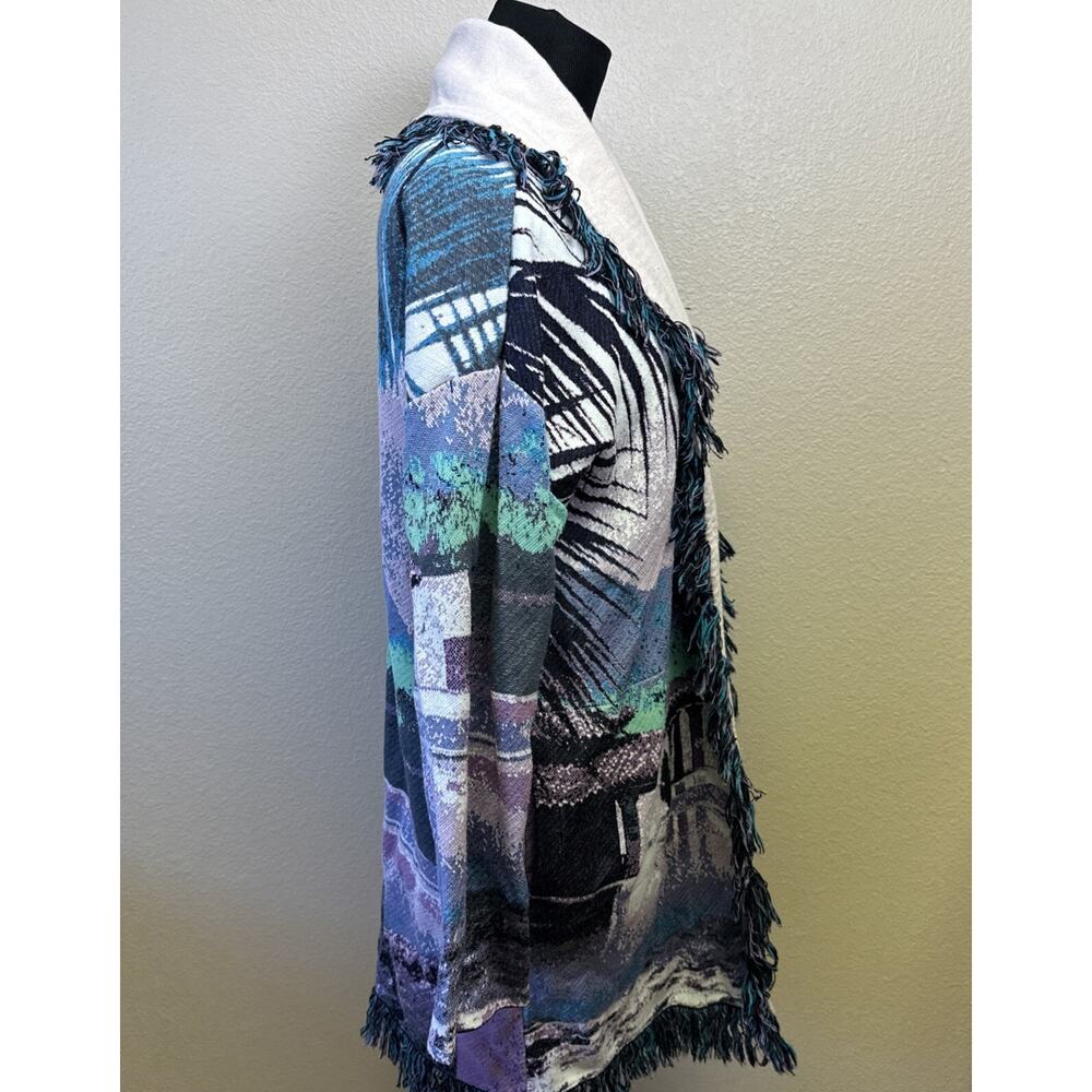 Aldo Martins‎ Anthropologie Moira Small Fringed Knit Cardigan Shrug Artsy Spain - Picture 6 of 8